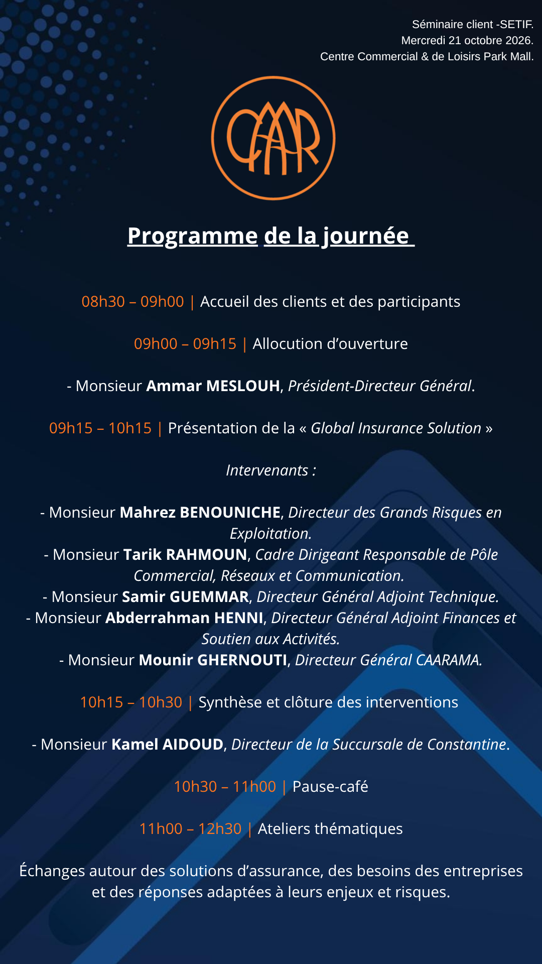 Séminaire Setif